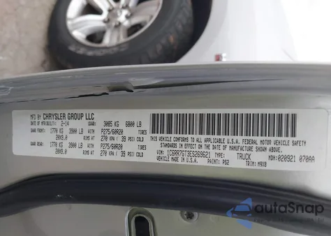 2014 Ram 1500 Big Horn из США, поврежденный, VIN 1C6RR7GT3ES269621